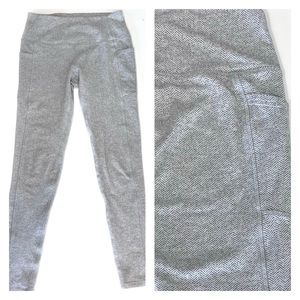 Kyodan Yoga Leggings with Pockets white and gray full length mid-rise